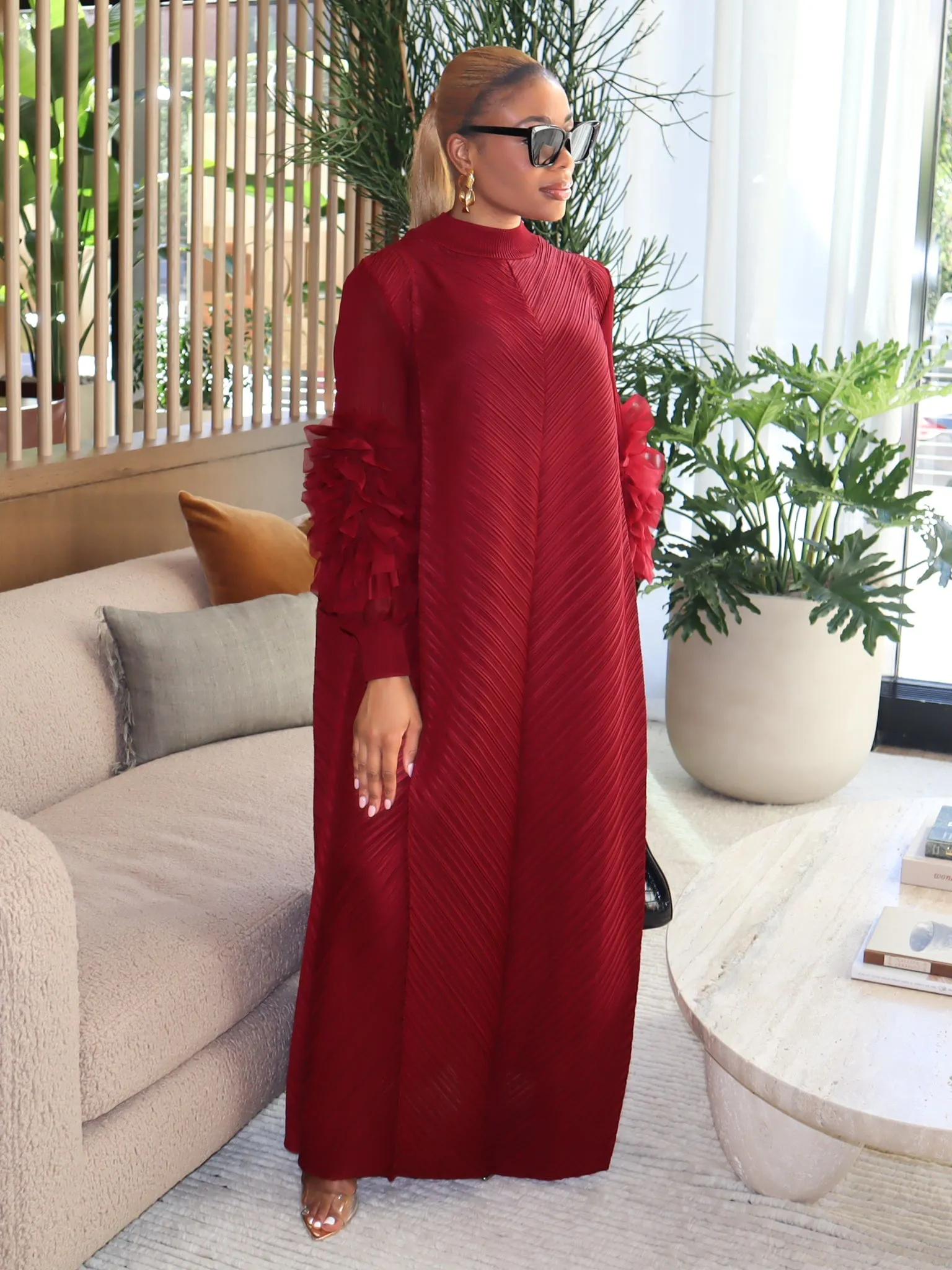 Cece Dress (Wine Red)