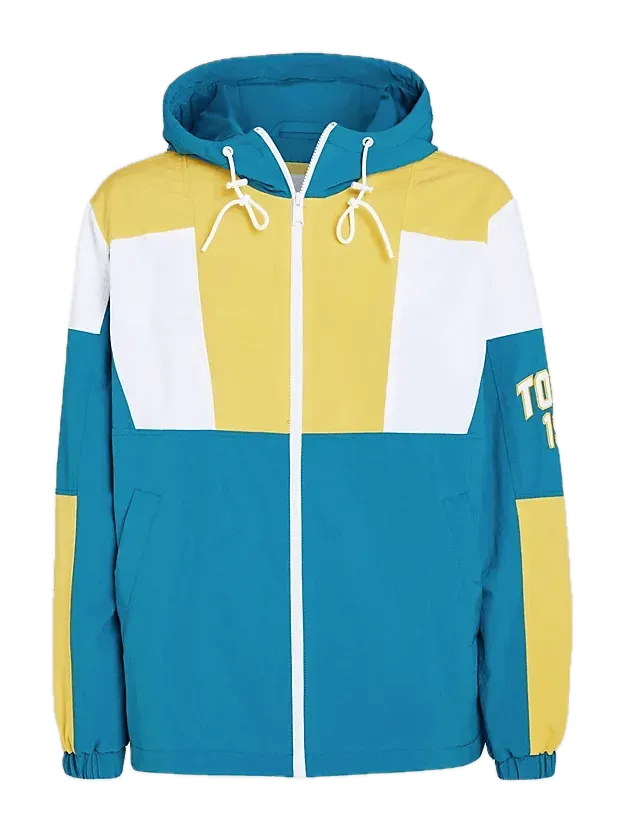 Chaqueta Tommy Jeans Cortavientos con Capucha y Diseño Color Block