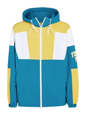 Chaqueta Tommy Jeans Cortavientos con Capucha y Diseño Color Block