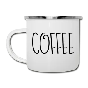 Coffee Camper Mug White Enamel Mug