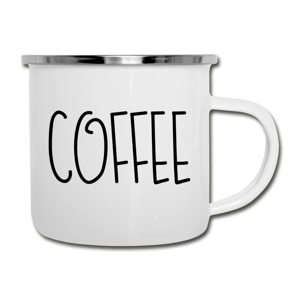 Coffee Camper Mug White Enamel Mug