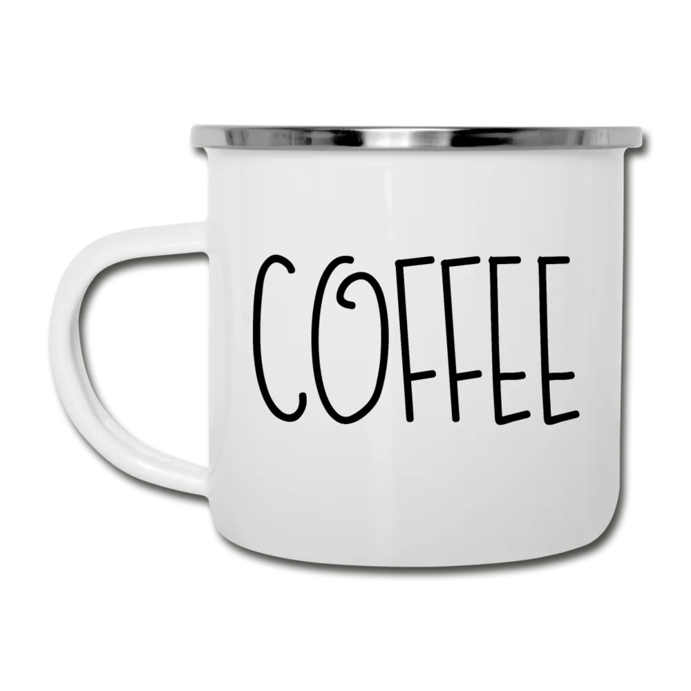 Coffee Camper Mug White Enamel Mug