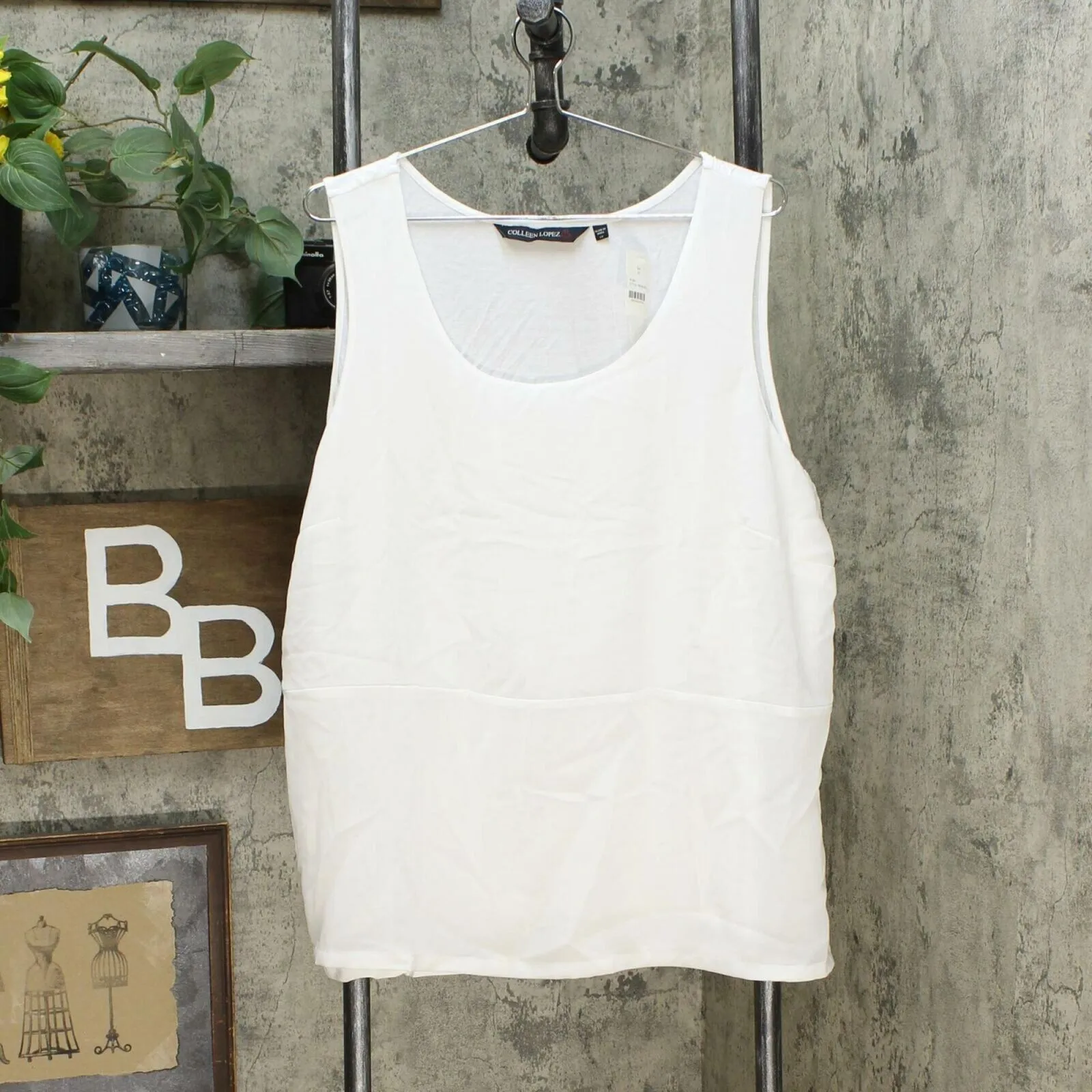 Colleen Lopez Women's Plus Size Mixed Media Tank Top
