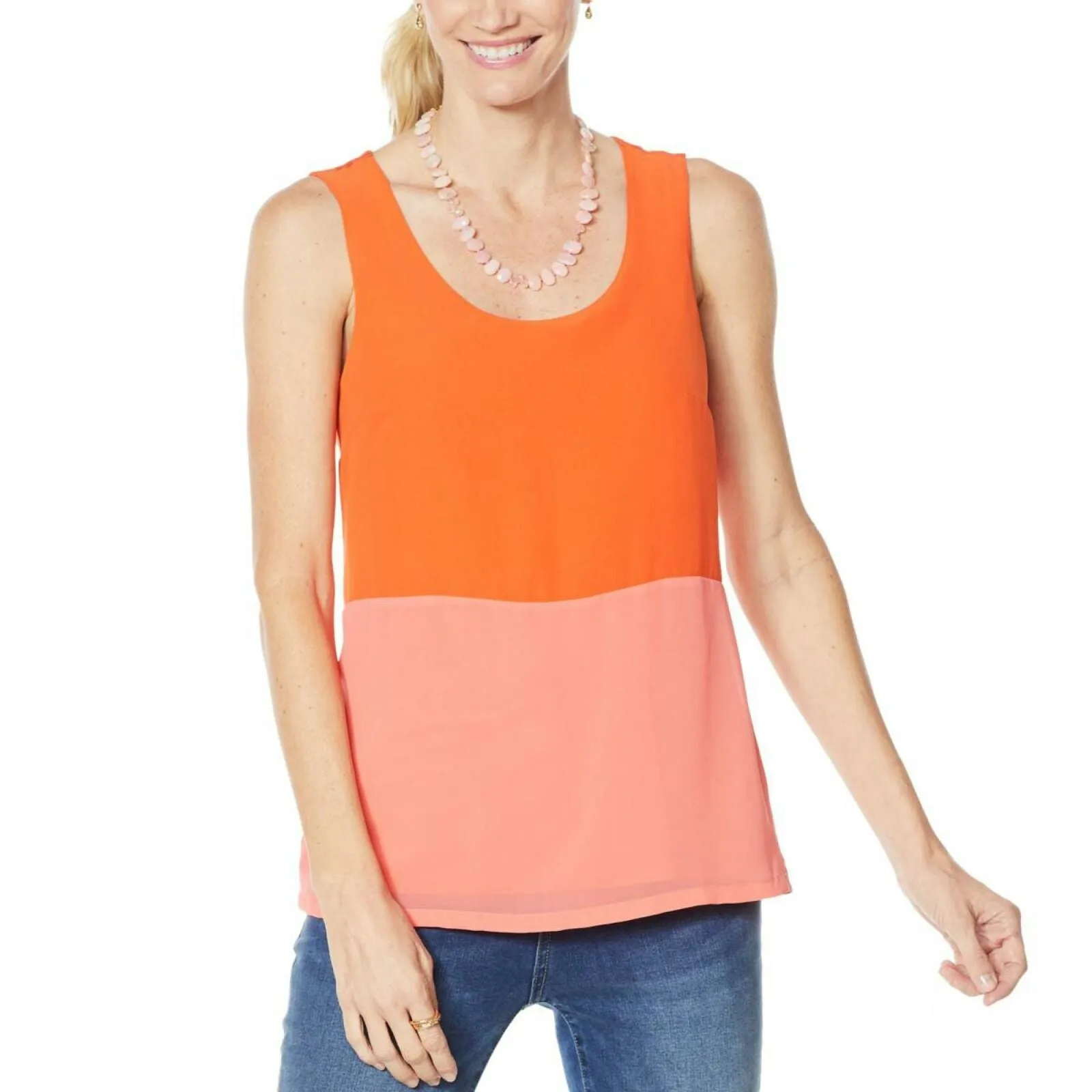 Colleen Lopez Women's Plus Size Mixed Media Tank Top