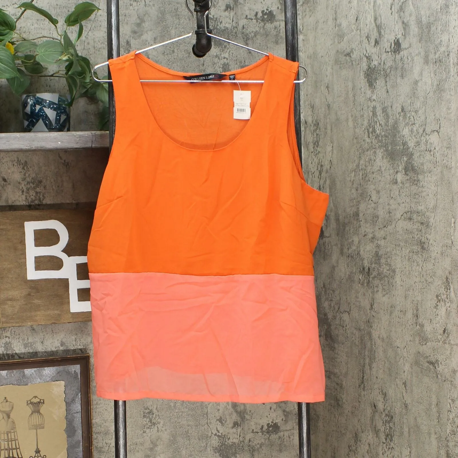 Colleen Lopez Women's Plus Size Mixed Media Tank Top