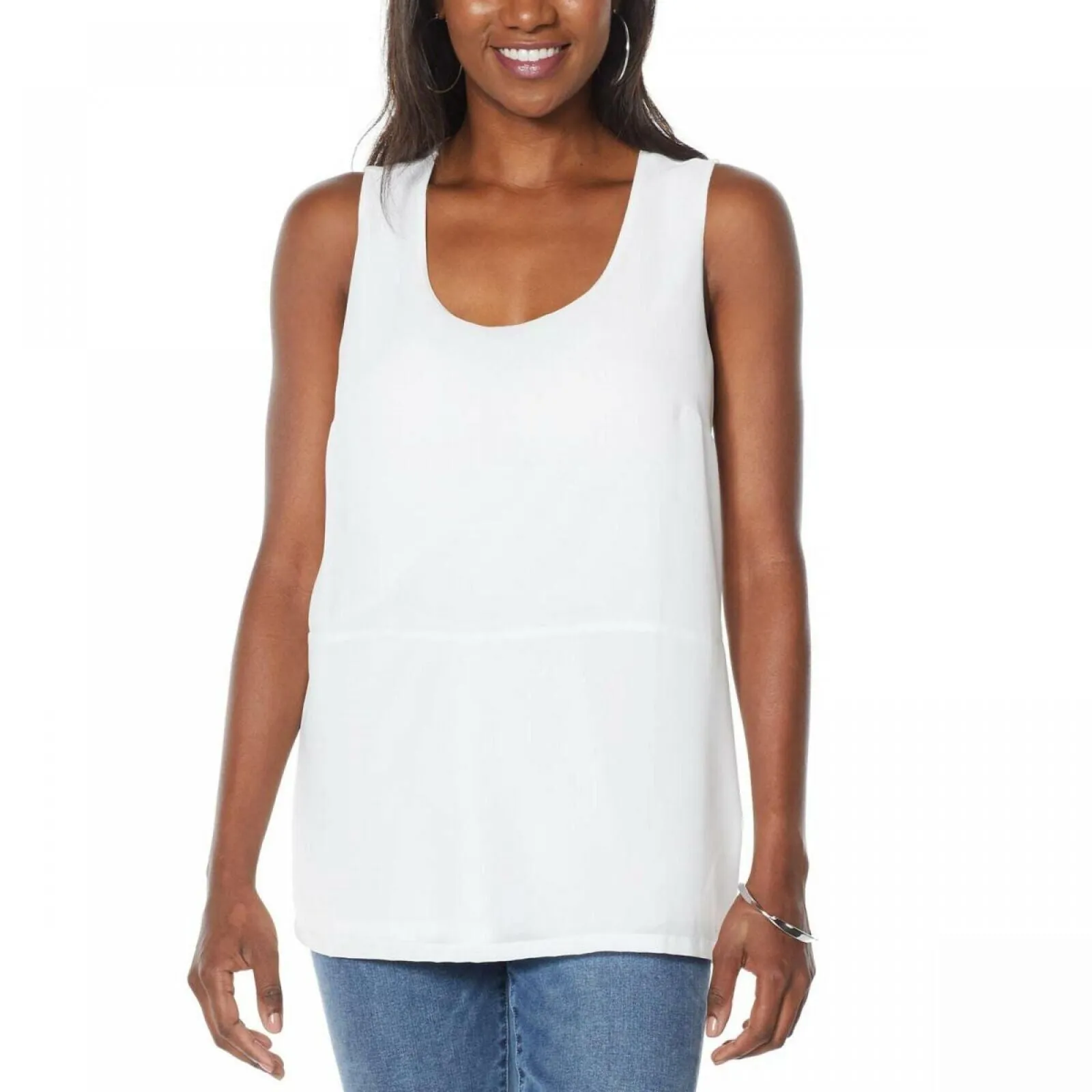 Colleen Lopez Women's Plus Size Mixed Media Tank Top