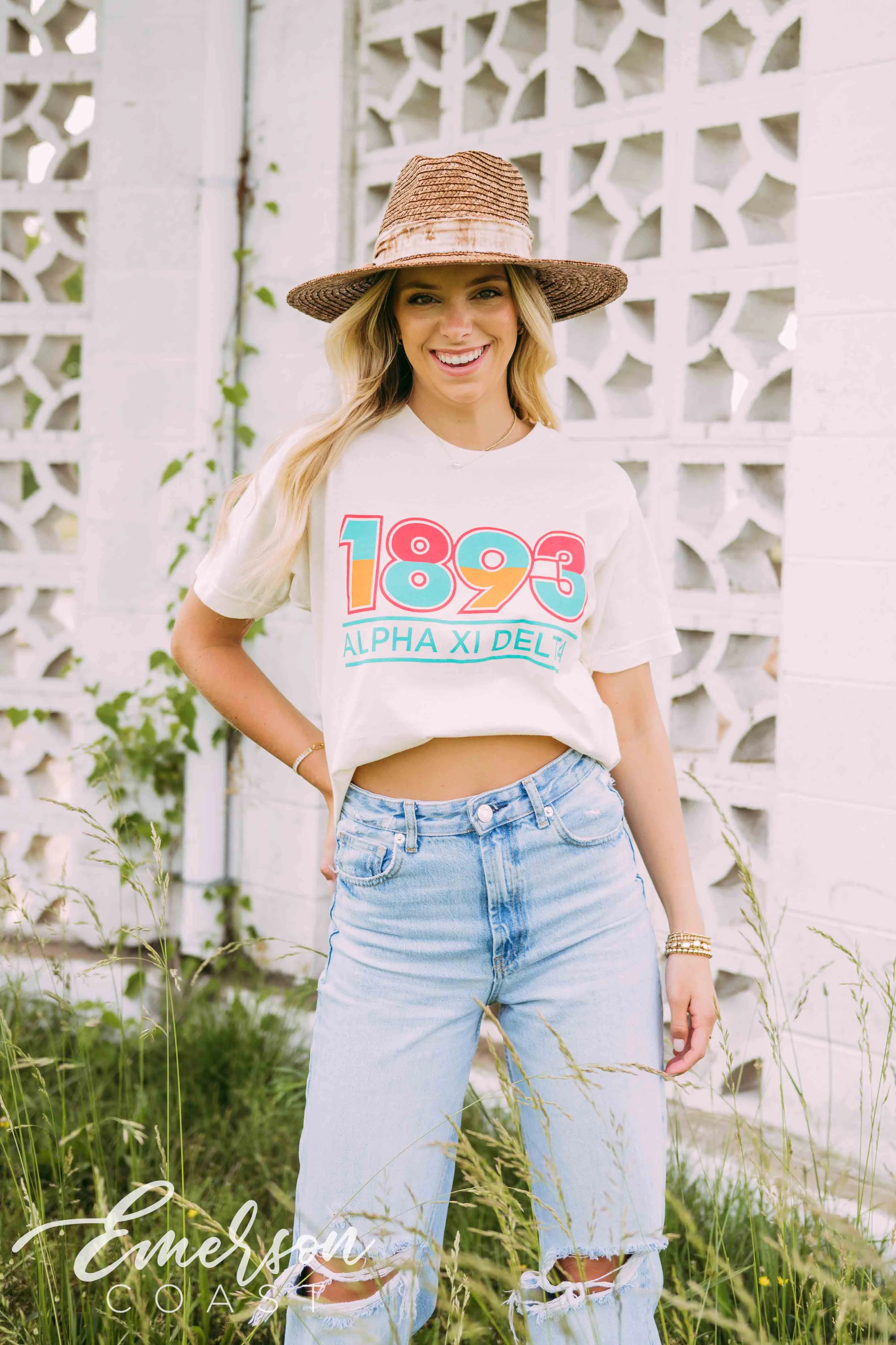 Colorful Alpha Xi Delta 1893 Recruitment Tee