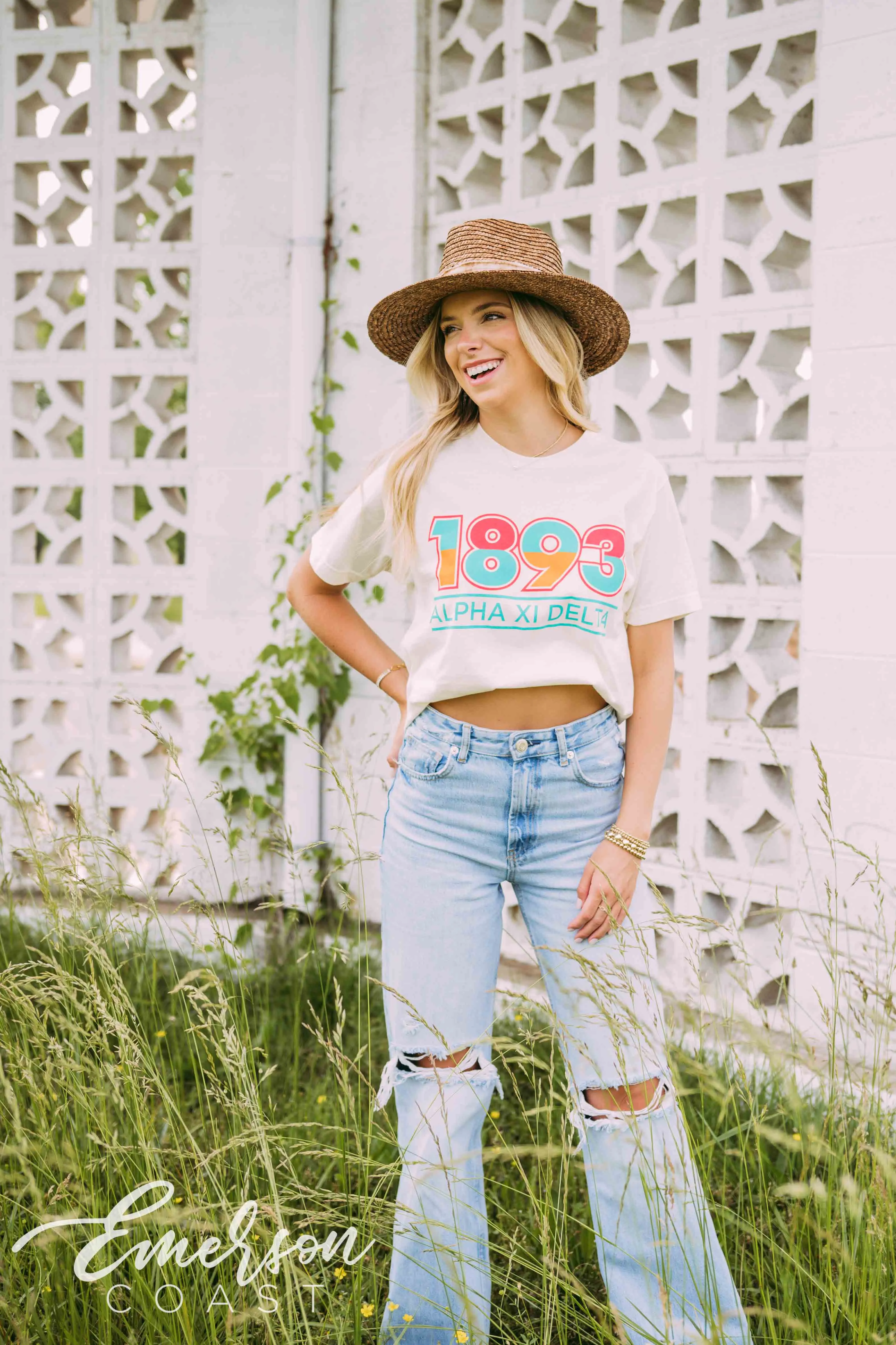 Colorful Alpha Xi Delta 1893 Recruitment Tee