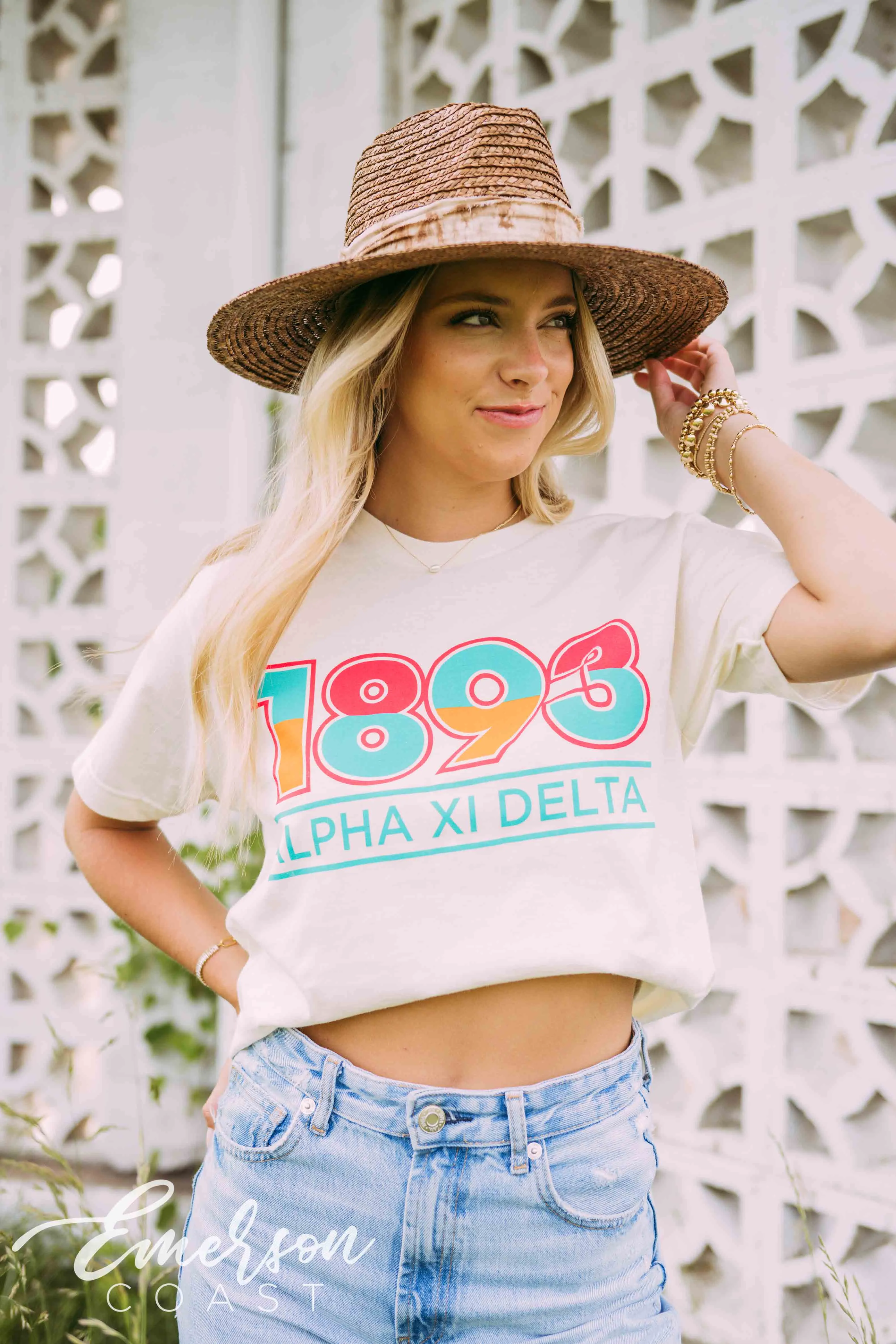 Colorful Alpha Xi Delta 1893 Recruitment Tee