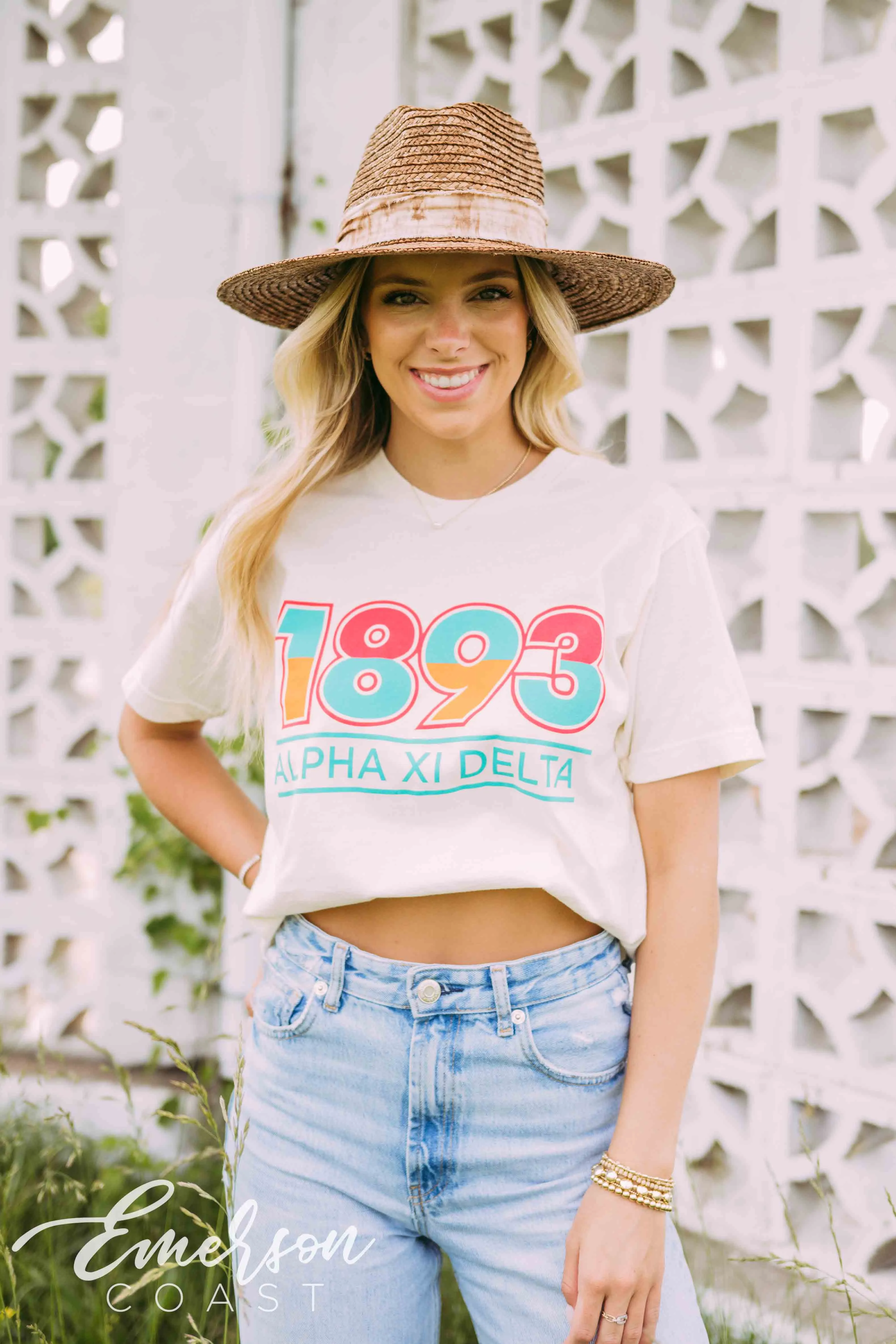 Colorful Alpha Xi Delta 1893 Recruitment Tee