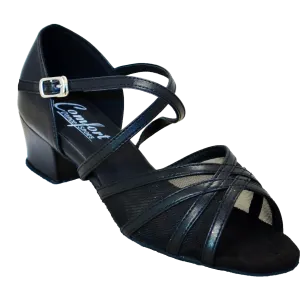 Comfort Strappy Mesh - Black Leather / Black Mesh