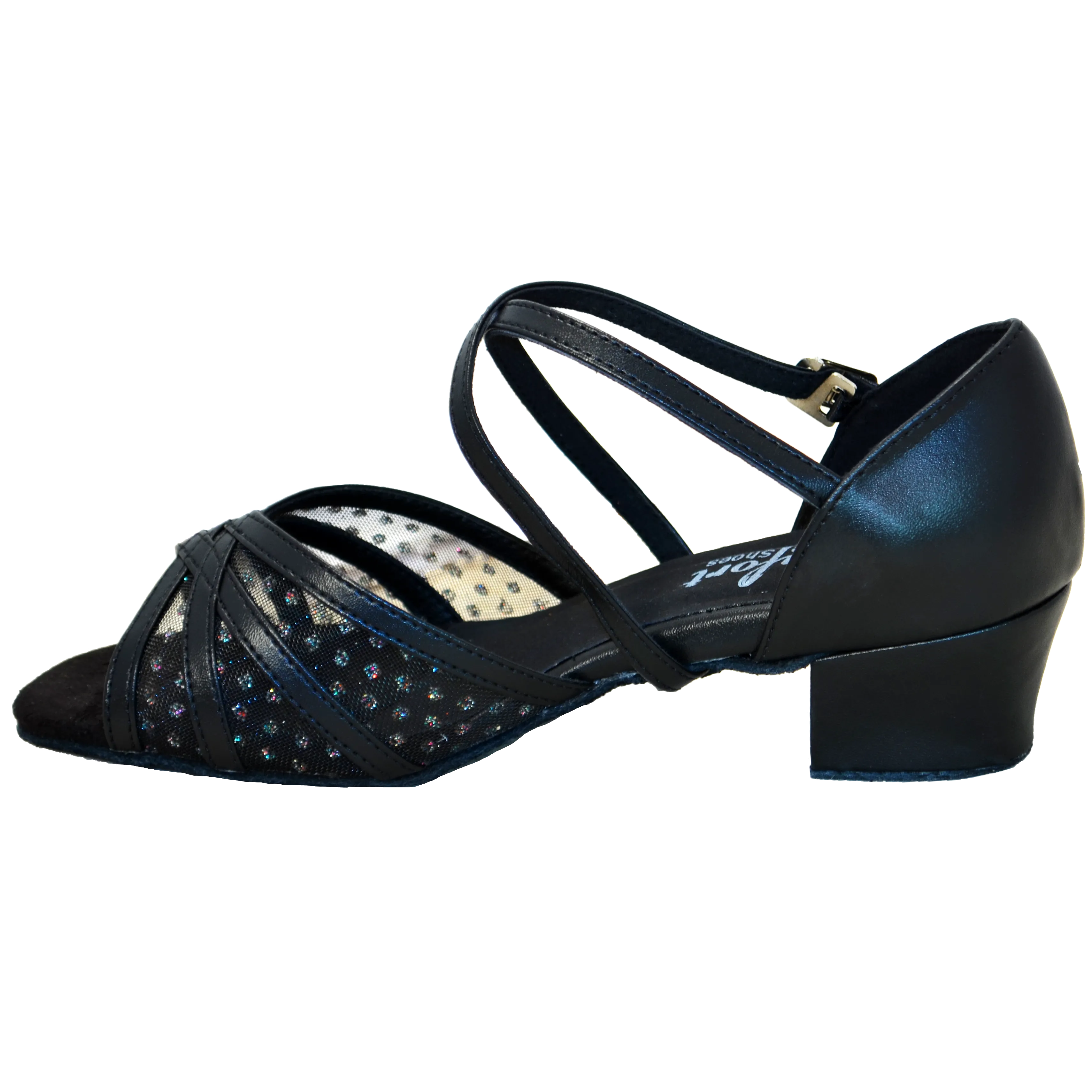 Comfort Strappy Mesh - Black Leather / Christmas Mesh