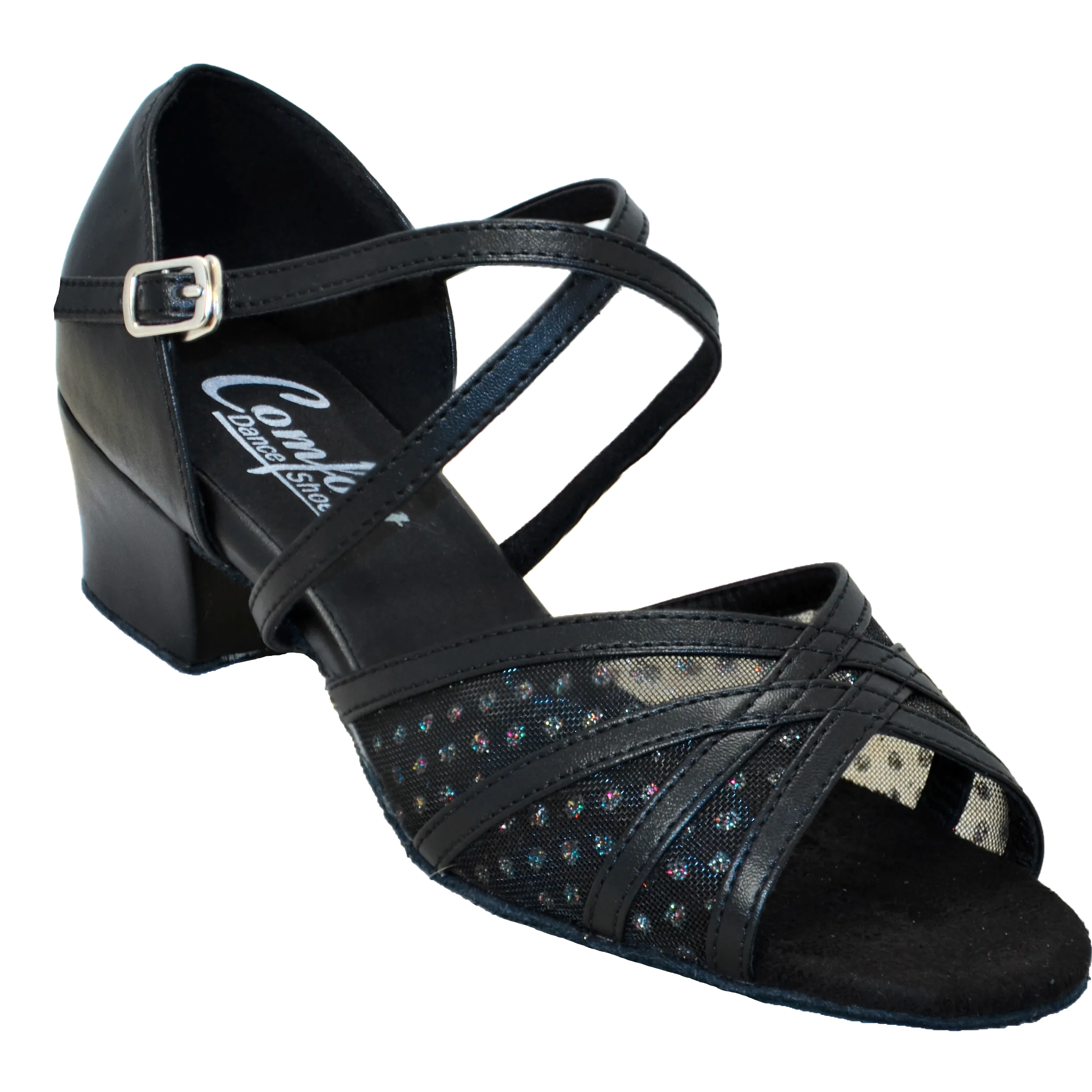 Comfort Strappy Mesh - Black Leather / Christmas Mesh