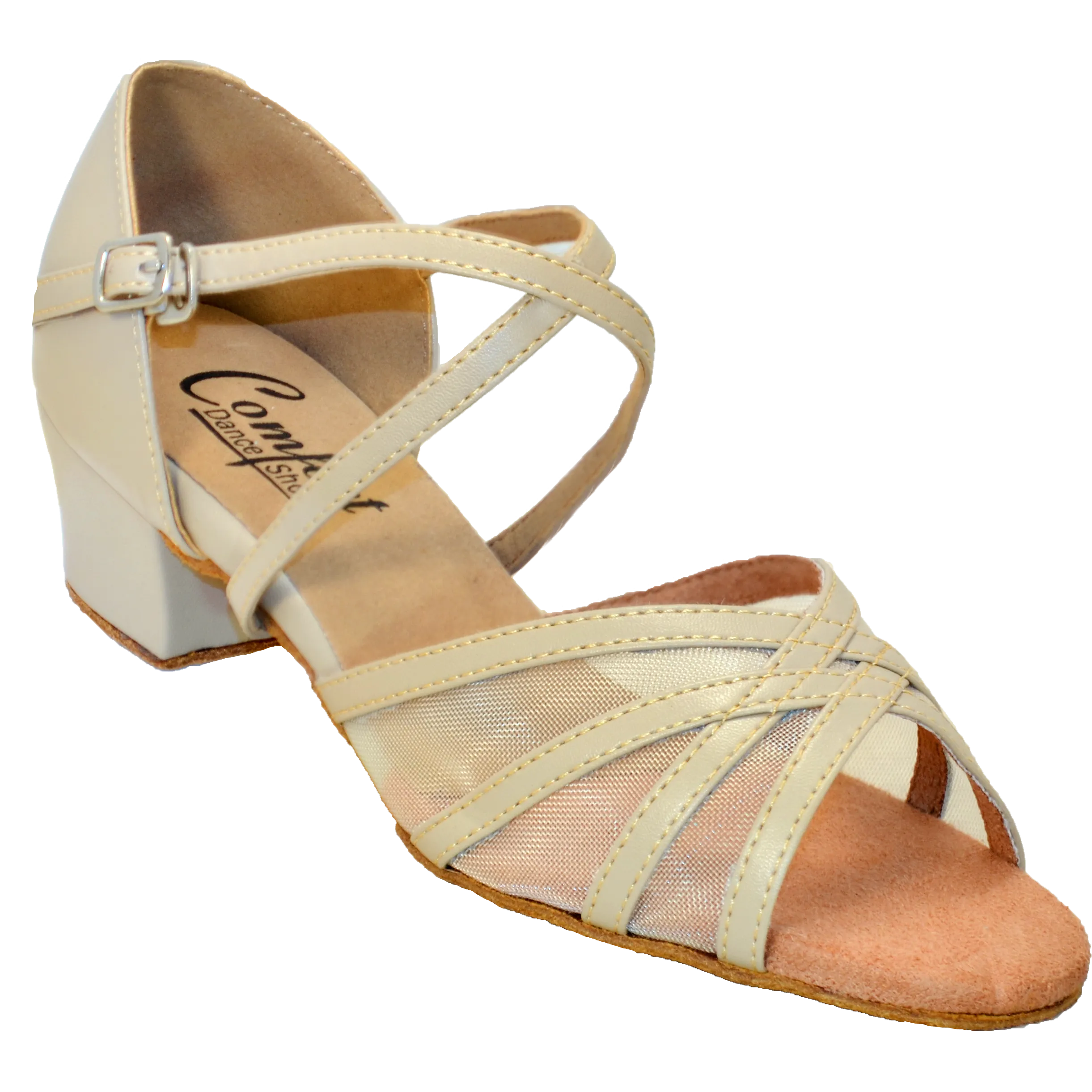 Comfort Strappy Mesh - Tan Leather
