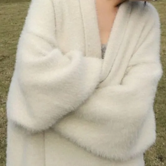 Comfy Elegant Lantern Sleeve Knitting Cardigan