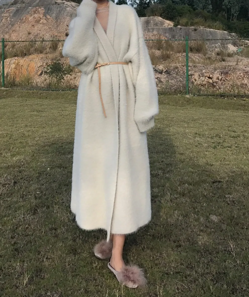 Comfy Elegant Lantern Sleeve Knitting Cardigan