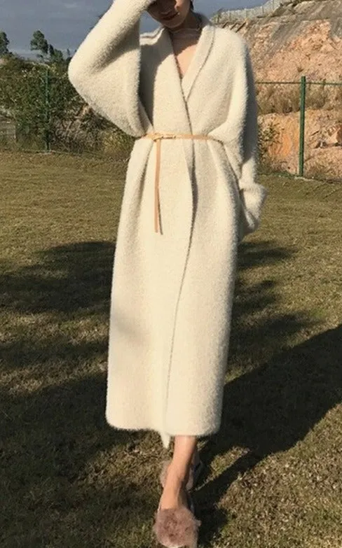 Comfy Elegant Lantern Sleeve Knitting Cardigan