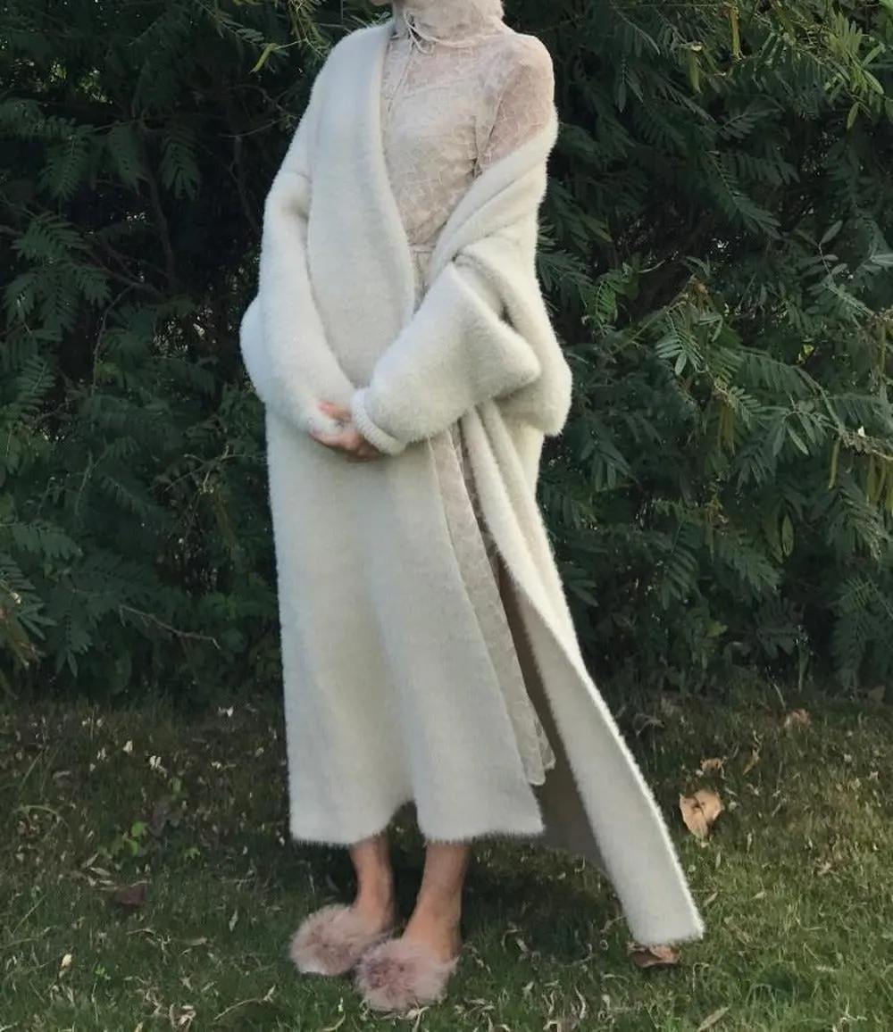 Comfy Elegant Lantern Sleeve Knitting Cardigan