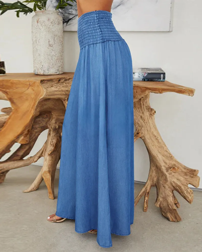 Cotton Wide Leg Pants
