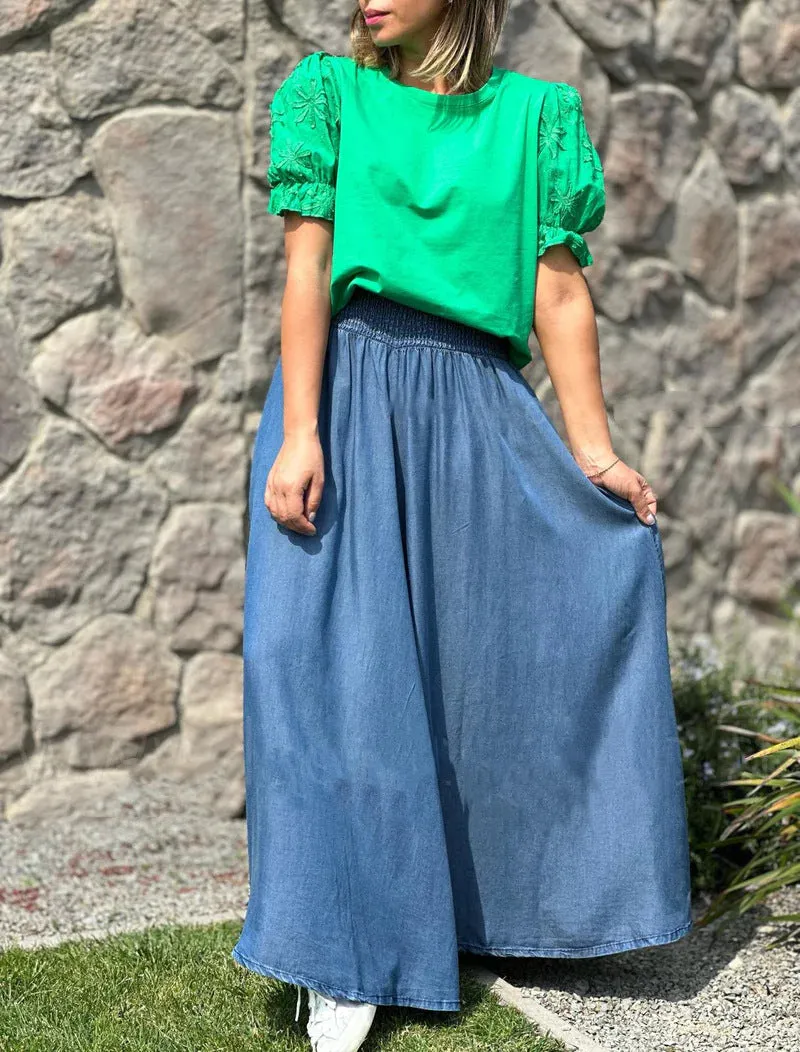 Cotton Wide Leg Pants