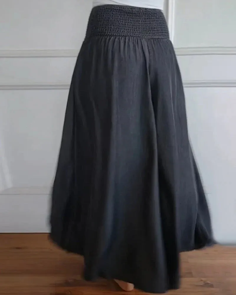 Cotton Wide Leg Pants