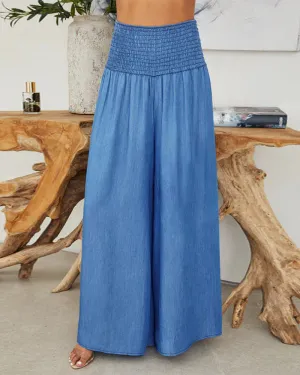 Cotton Wide Leg Pants