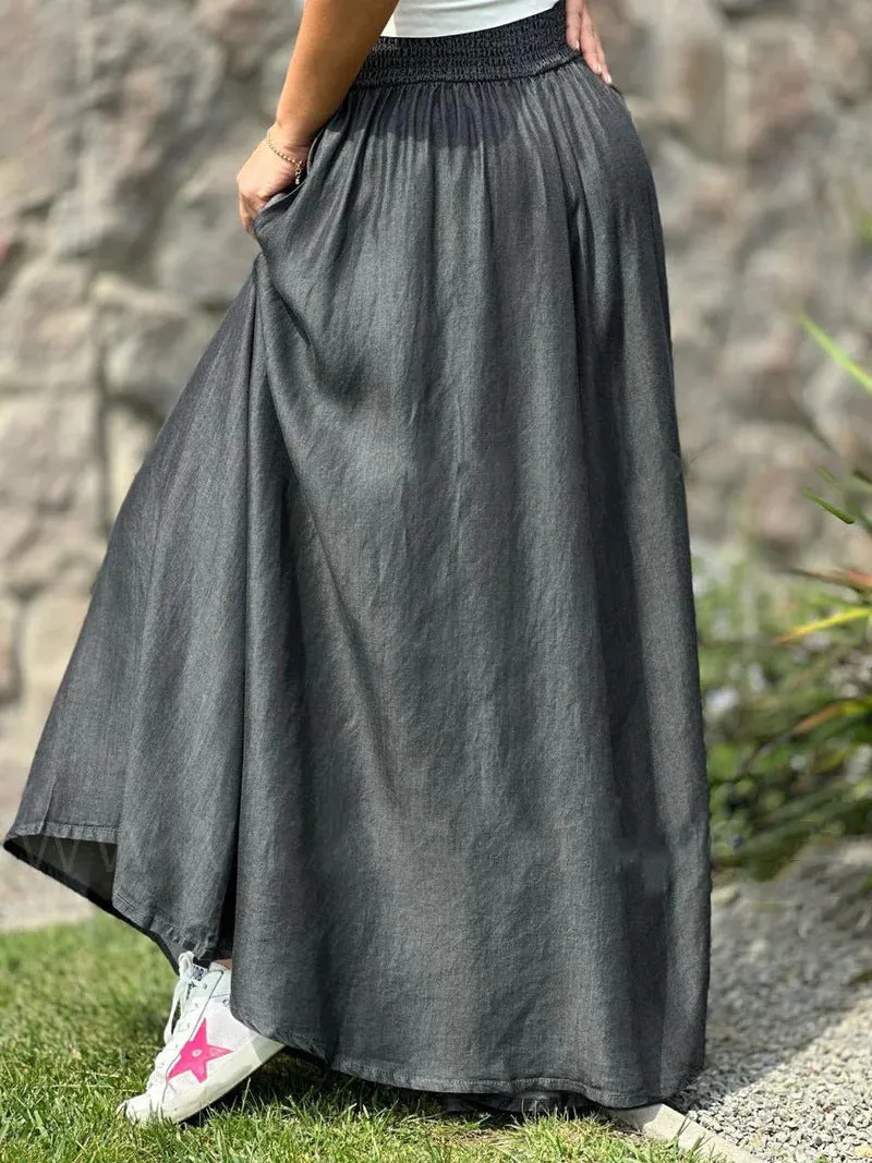 Cotton Wide Leg Pants