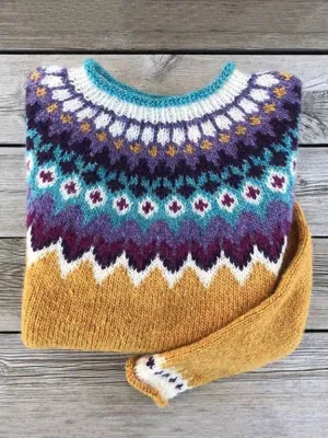 Cretienne - Retro-Winterpullover für Damen