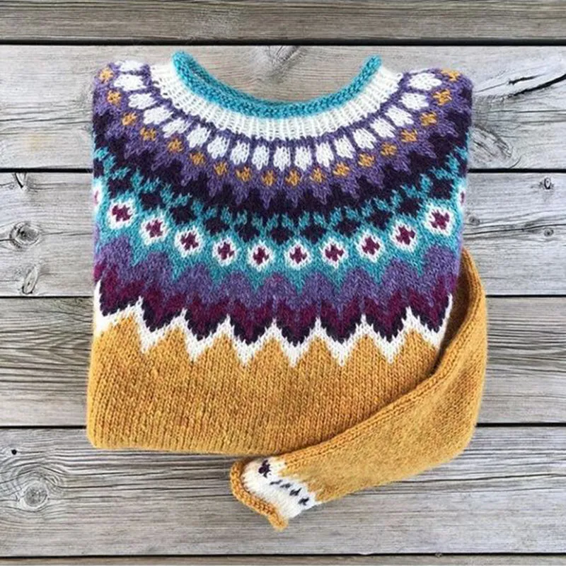 Cretienne - Retro-Winterpullover für Damen