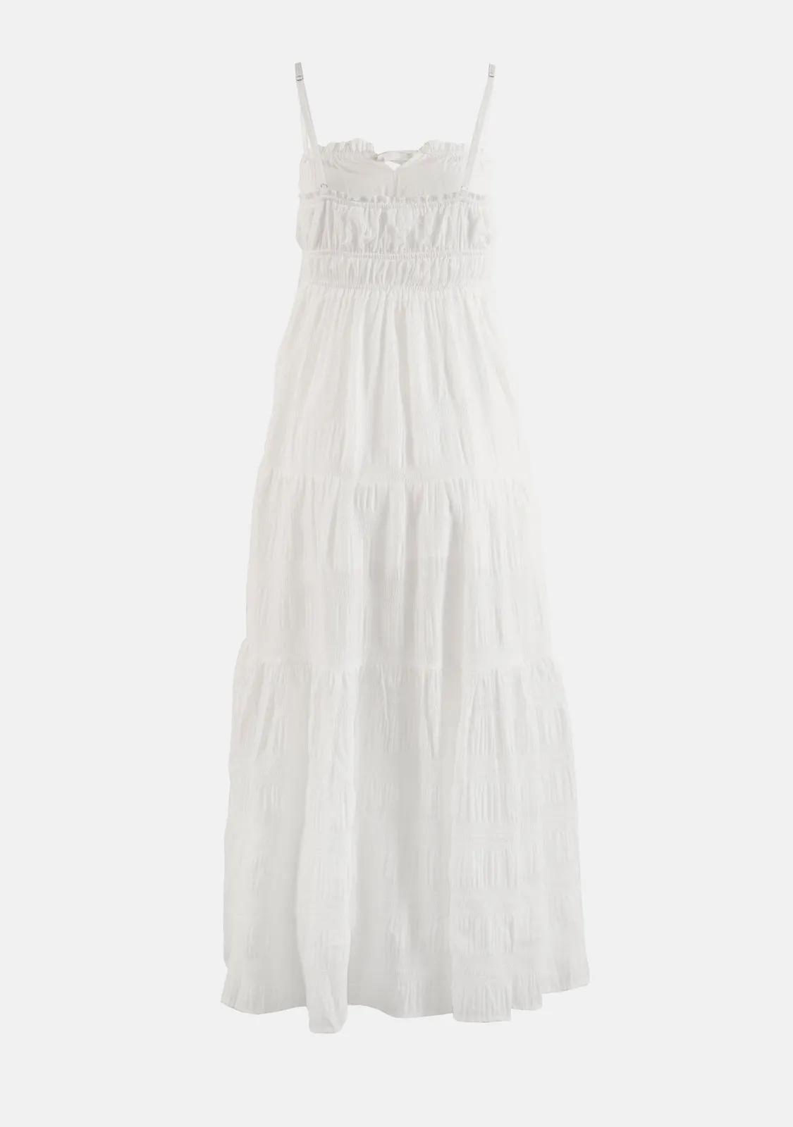 Crinkle Textured Front Tied Maxi Dress