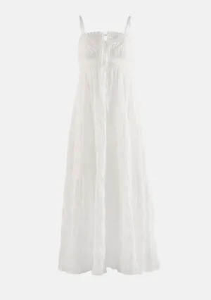 Crinkle Textured Front Tied Maxi Dress