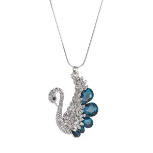 Crystal & Cubic Zirconia Goose Pendant Necklace