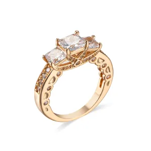Crystal & Cubic Zirconia Princess-Cut Band Ring