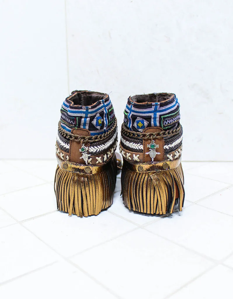 Custom Made Boho Sandals in Brown | SIZE 39