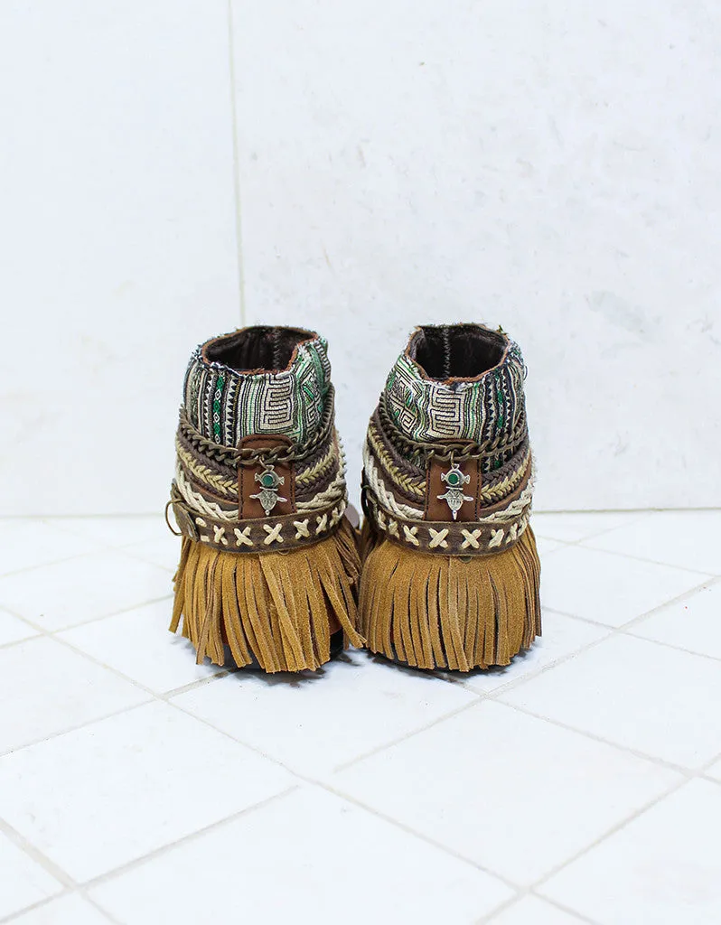 Custom Made Boho Sandals in Brown | SIZE 40