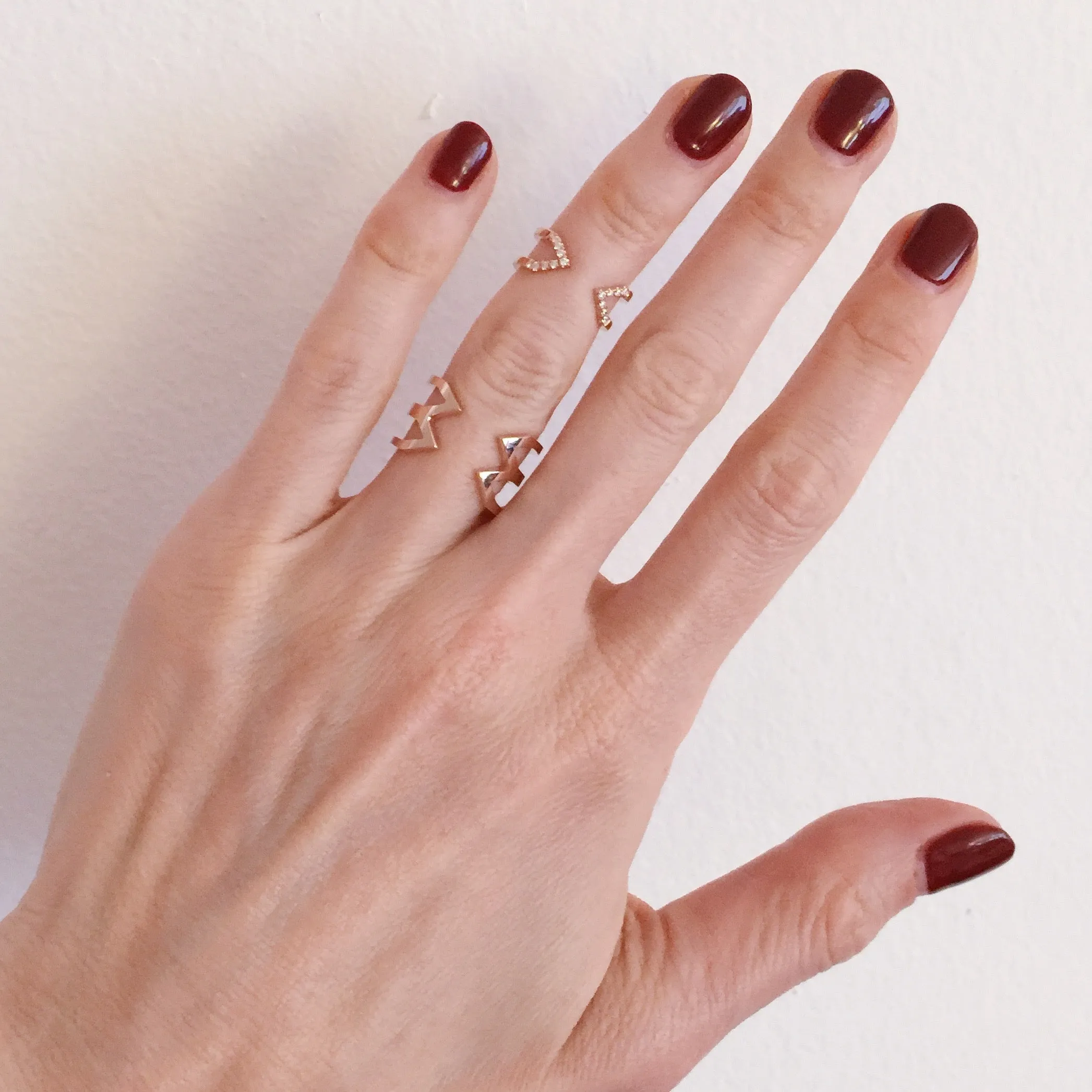 Dagger Ring - Midi | White Gold