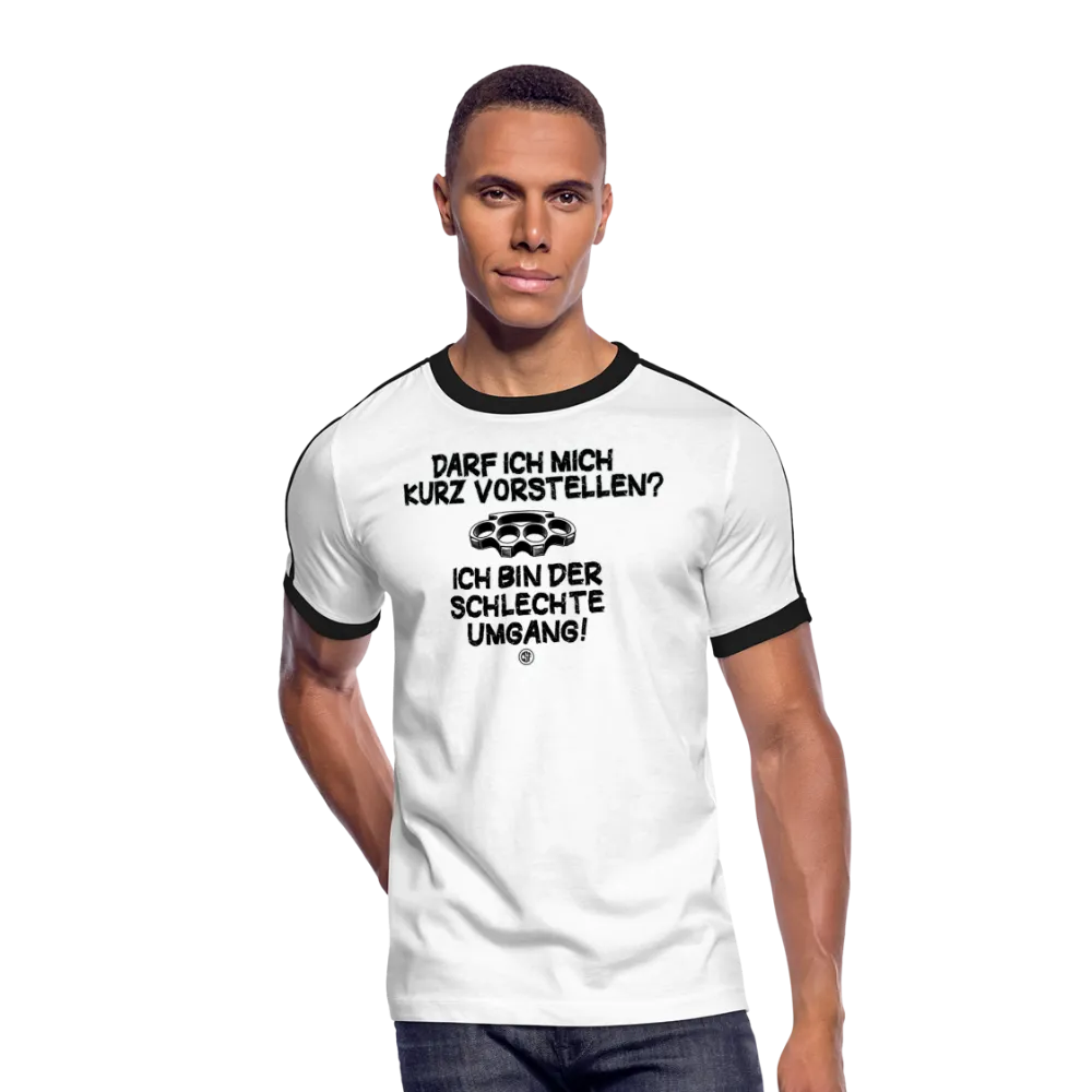 Darf ich mich kurz vorstellen... - Männer Retro-T-Shirt