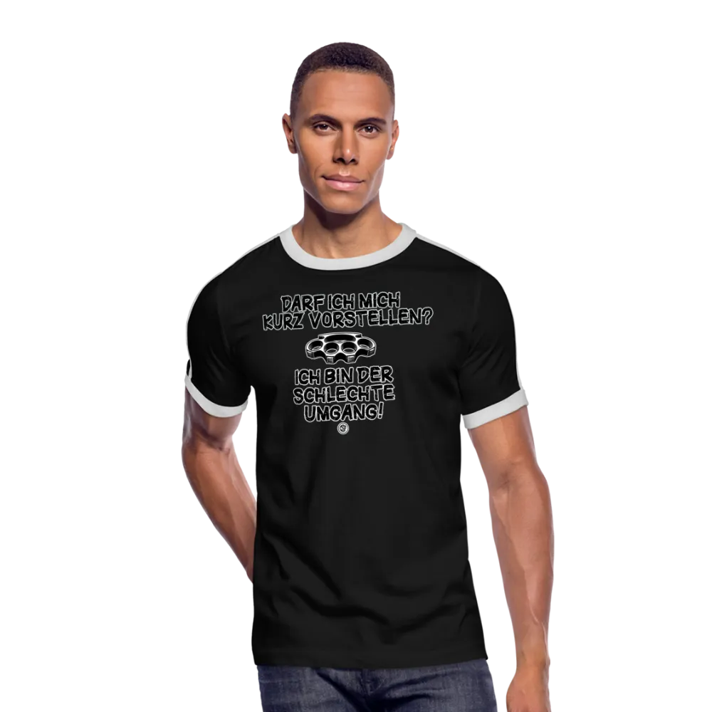 Darf ich mich kurz vorstellen... - Männer Retro-T-Shirt