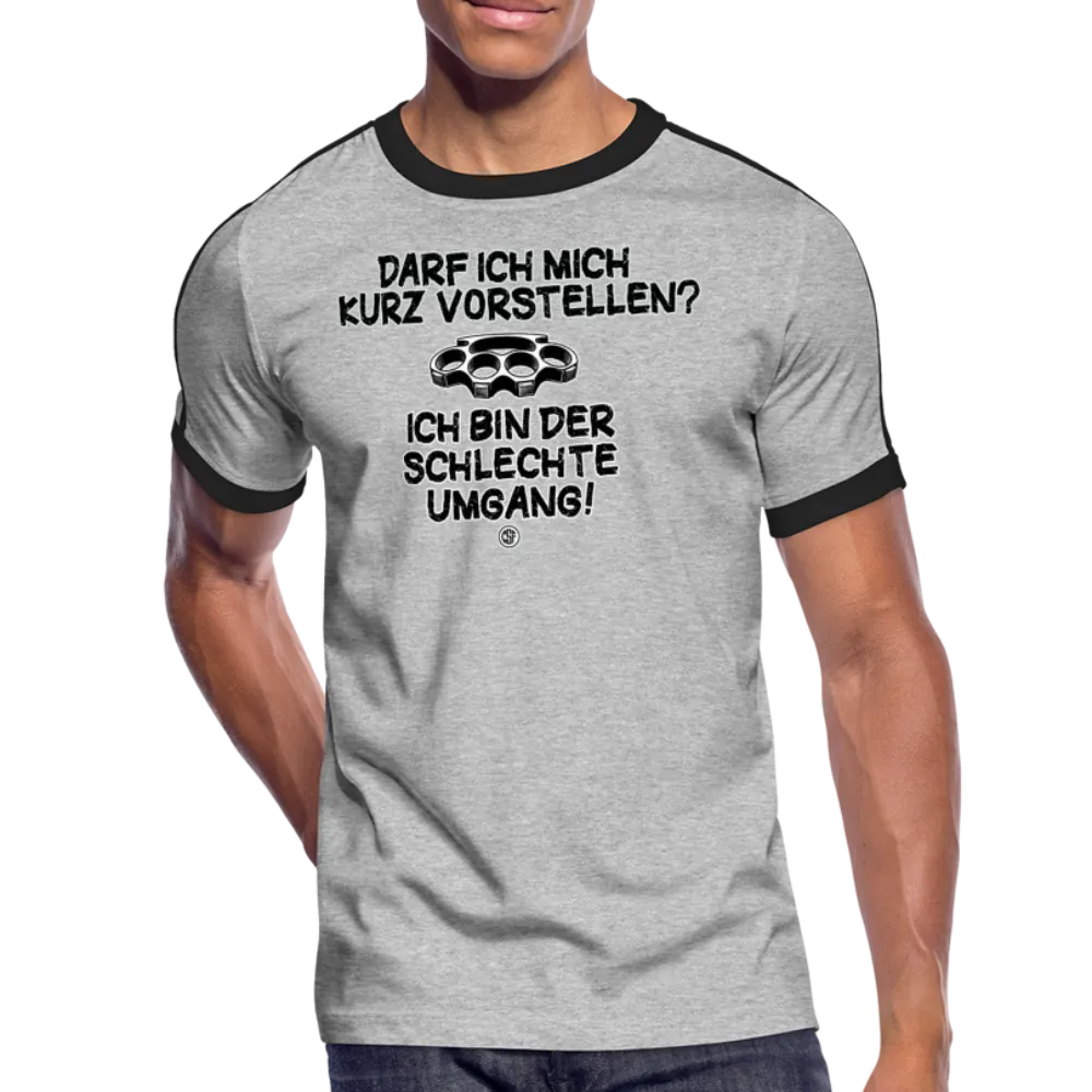 Darf ich mich kurz vorstellen... - Männer Retro-T-Shirt
