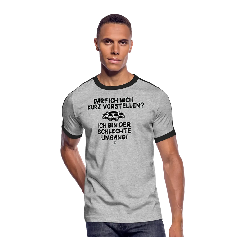 Darf ich mich kurz vorstellen... - Männer Retro-T-Shirt