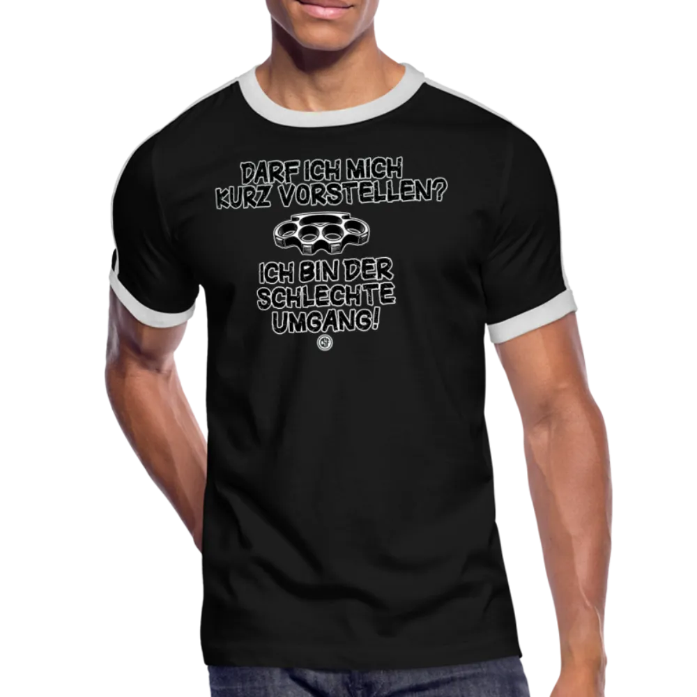 Darf ich mich kurz vorstellen... - Männer Retro-T-Shirt