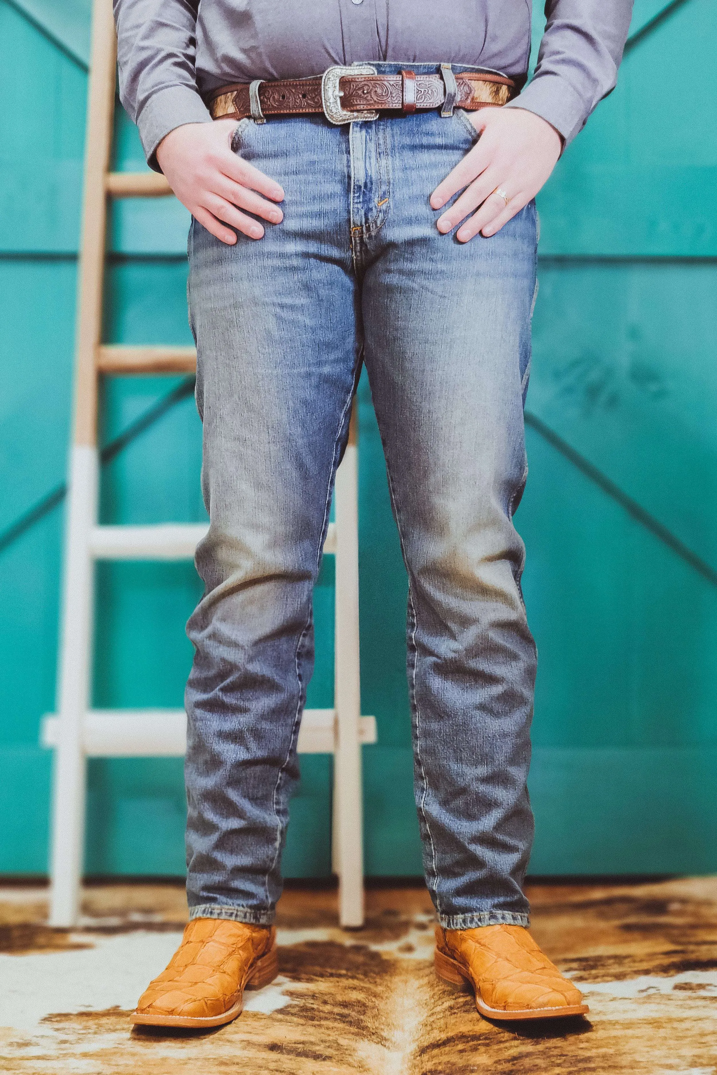 Dark Knight Slim Straight Jeans by Wrangler