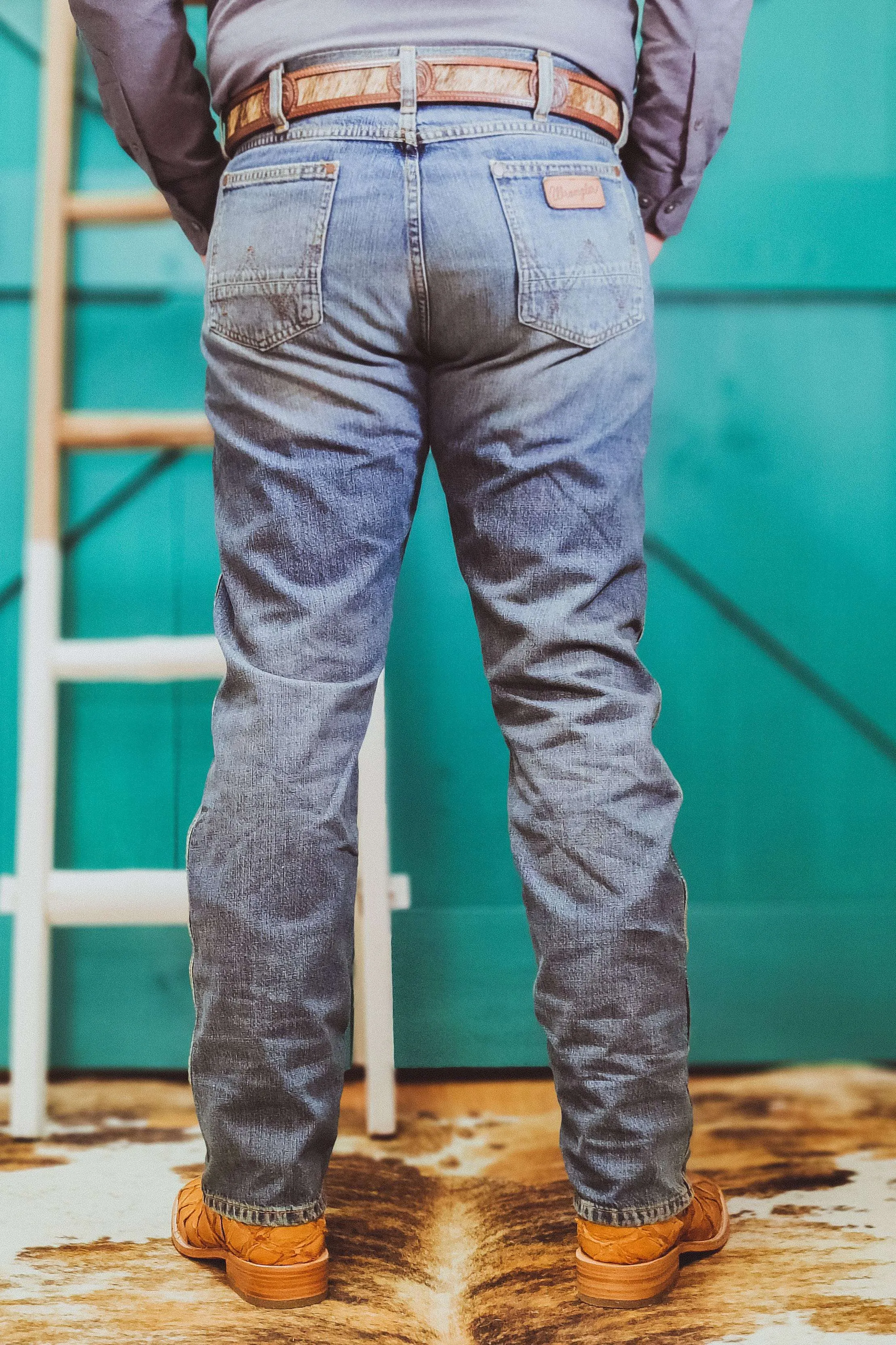 Dark Knight Slim Straight Jeans by Wrangler