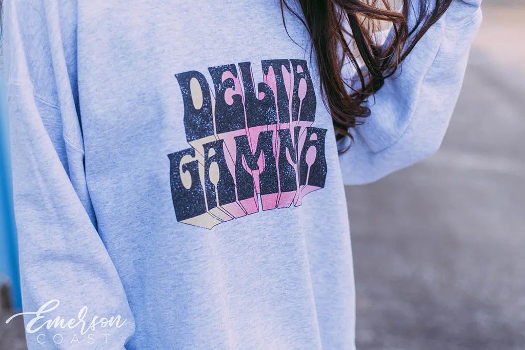 Delta Gamma Block Letters PR Crewneck