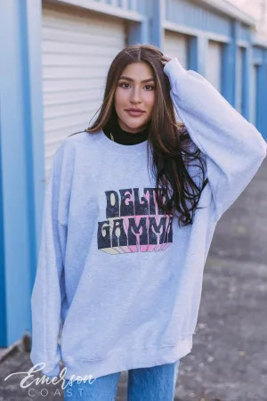 Delta Gamma Block Letters PR Crewneck