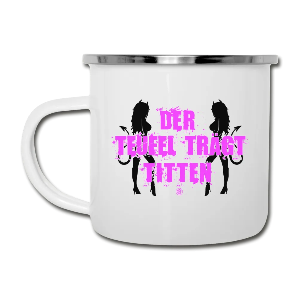 Der Teufel trägt Titten - Emaille-Tasse