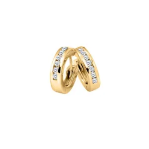 Diamond Classic Huggies set with 0.50tdw in 10K Yellow Gold