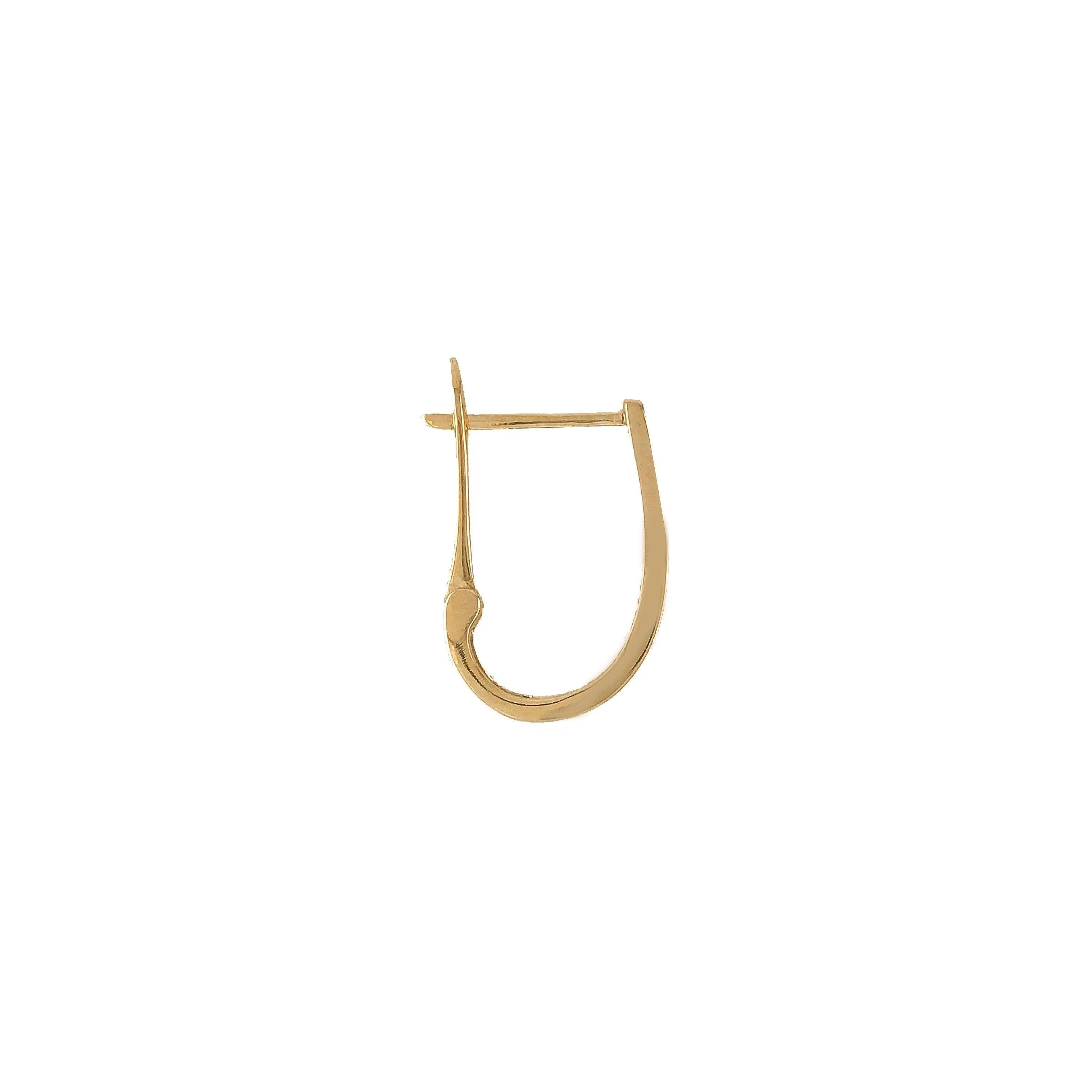 Diamond Classic J Hoop set with 0.75tdw in 10K Yellow Gold