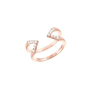 Diamond Dagger Ring - Midi | Rose Gold