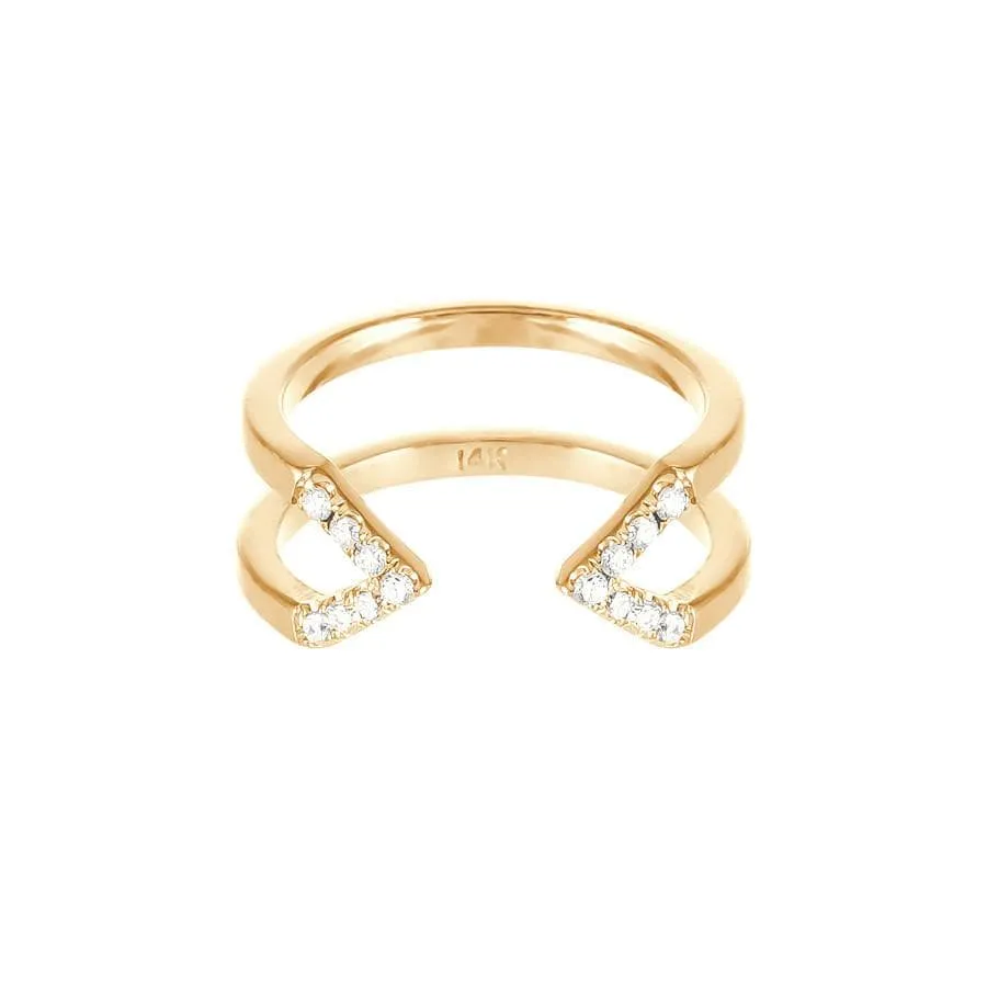 Diamond Dagger Ring | Yellow Gold